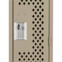 Clean Line Lockers, 12" x 12" x 72", Steel, Beige, Rivet (Assembled), Perforated Quali-T-Solutions