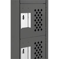 Assembled Lockerettes Clean Line Perforated Economy Lockers, 6 -tier, 18" x 72" x 12", Steel Quali-T-Solutions