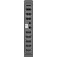 Clean Line Lockers, 12" x 15" x 82", Steel, Charcoal, Rivet (Assembled), Perforated Quali-T-Solutions