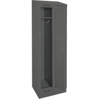Casiers Clean Line, Bloc de 2, 24" x 15" x 82", Acier, Charbon, Rivet (assembl&eacute;), Perfor&eacute; Quali-T-Solutions