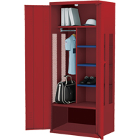 Casier de luxe pour &eacute;quipement, Acier, 36" la x 24" p x 72" h, Rouge Quali-T-Solutions