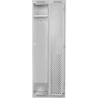 Clean Line Lockers, Bank of 2, 24" x 15" x 76", Steel, Grey, Rivet (Assembled), Perforated Quali-T-Solutions