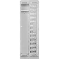 Casiers Clean Line, Bloc de 2, 24" x 15" x 82", Acier, Gris, Rivet (assembl&eacute;), Perfor&eacute; Quali-T-Solutions