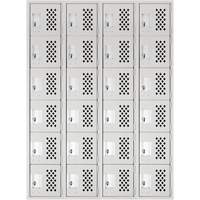 Clean Line Lockerettes, 6 -tier, Bank of 4, 18" x 72" x 12", Steel Quali-T-Solutions