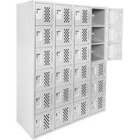 Clean Line Lockerettes, 6 -tier, Bank of 4, 18" x 72" x 12", Steel Quali-T-Solutions