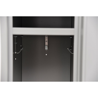 Lockers, 2 -tier, 12" x 18" x 72", Steel, Grey, Knocked Down Quali-T-Solutions