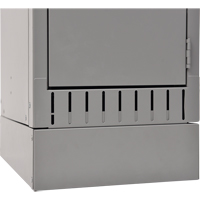 Raised Base, 1 Banks, 4" H x 12" W x 18" D, Grey, Steel Quali-T-Solutions