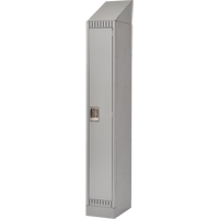 Lockers, 12" x 18" x 86", Steel, Grey, Knocked Down Quali-T-Solutions