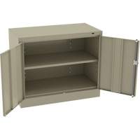 Armoire standard &agrave; hauteur de bureau, Acier, 30" h x 36" la x 18" P, Beige Quali-T-Solutions
