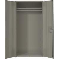 Wardrobe Storage Cabinet, Steel, 36" W x 18" D x 72" H, Grey Quali-T-Solutions