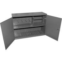Abrasive Accessory Cabinet, Steel, 2 Drawers, 33-3/4" x 11-7/8" x 23-7/8", Grey Quali-T-Solutions