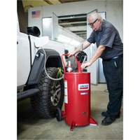 25-Gallon Steel Fuel Caddy with 2-Way Rotary Pump & Filter Quali-T-Solutions