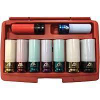 Jeu de douilles &agrave; chocs principales &agrave; paroi mince, 9 Morceaux, Prise de 1/2" Quali-T-Solutions