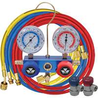 Ensemble de jauge &agrave; collecteur en aluminium 2 voies R134A Quali-T-Solutions