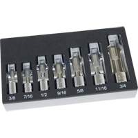Jeu de douilles pour &eacute;crous &eacute;vas&eacute;s SAE avec plateau en mousse, 7 Morceaux, Prise de 3/8" Quali-T-Solutions