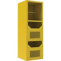 Spill Control Cabinet, 1 Shelves, 72" H x 24" W x 24" D, Steel, Yellow Quali-T-Solutions