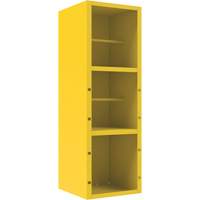Spill Control Cabinet, 1 Shelves, 72" H x 24" W x 24" D, Steel, Yellow Quali-T-Solutions