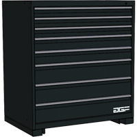 Armoire &agrave; tiroirs modulaire, 8 tiroirs, 24" la x 24" p x 40" h, Noir Quali-T-Solutions