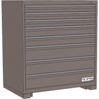 Armoire &agrave; tiroirs modulaire, 8 tiroirs, 24" la x 24" p x 40" h, Gris Quali-T-Solutions