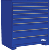 Armoire &agrave; tiroirs modulaire, 8 tiroirs, 24" la x 24" p x 40" h, Bleu Quali-T-Solutions