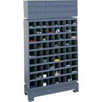 Modular Small Parts Storage Unit, Steel, 18 Drawers, 33-3/4" x 12-1/4" x 58-5/8", Grey Quali-T-Solutions