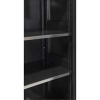 Armoire de rangement Hi-Boy, Acier, 4 Tablettes, 72" h x 36" la x 18" P, Noir Quali-T-Solutions