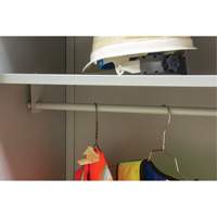 Armoire garde-robe, Acier, 36" la x 18" p x 72" h, Gris Quali-T-Solutions