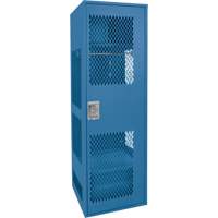 Casier pour &eacute;quipement avec porte, Acier, 24" la x 24" p x 72" h, Bleu fonc&eacute; Quali-T-Solutions