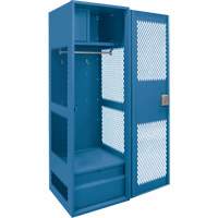 Casier pour &eacute;quipement avec porte, Acier, 24" la x 24" p x 72" h, Bleu fonc&eacute; Quali-T-Solutions