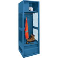 Casier pour &eacute;quipement, Acier, 24" la x 18" p x 72" h, Bleu fonc&eacute; Quali-T-Solutions