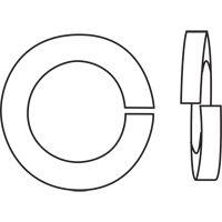 Rondelle d'arr&ecirc;t fendue, 1/2", Zinc jaune Quali-T-Solutions
