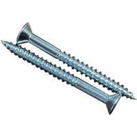 Flat SOC Wood Screws, #10 x 2" L, Zinc Plated Quali-T-Solutions