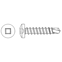 Self Drill Pan Head Screws, #8 x 1" L, Zinc Plated Quali-T-Solutions