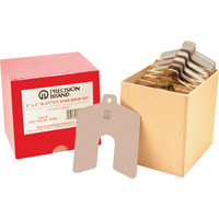 Assortiments de cales d'&eacute;paisseur &agrave; rainure, 2" lo x &eacute;paisseur 0,001"- 0,075", 2" la, Acier inoxydable Quali-T-Solutions