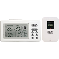 Indoor/Outdoor Thermometers With Clock, Contact, Digital, 32 to 122°F (0 to 50°C) Quali-T-Solutions