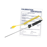 Immersion Thermocouple Probe with Calibration Certificate, 600 °C (1112°F) Max. Temp. Quali-T-Solutions