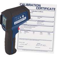 Thermom&egrave;tre &agrave; infrarouge avec certificat de calibration, -31°- 1202° F ( -35° - 650° C ), 12:1, &eacute;missivit&eacute; Ajustable Quali-T-Solutions