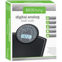 Digital Analog Scale, 396 lbs. Cap., 100 g / 0.2 lbs. Graduations Quali-T-Solutions