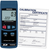 Thermo-Anemometer with Calibration Certificate, Data Logging, 0.4 - 30 m/sec Air Velocity Range Quali-T-Solutions