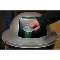 Drum Waste Disposal Top, Dome Lid, Metal, Fits Container Size: 23-1/2" Dia. Quali-T-Solutions