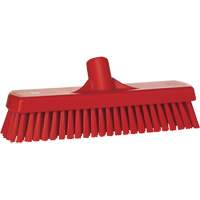 Brosse &agrave; r&eacute;curer pour planchers et murs, Crins Ferme, 12", Polyester, Rouge Quali-T-Solutions