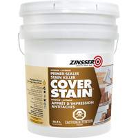 Scellant d'appr&ecirc;t &agrave; base d'huile Cover Stain, 18,9 L, Seau, Blanc Quali-T-Solutions