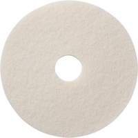 Tampons &agrave; polir pour planchers, 12", Polissage, Blanc Quali-T-Solutions