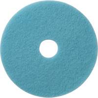 Tampons &agrave; polir pour planchers Luster Lite, 19", Brunissage, Bleu p&acirc;le Quali-T-Solutions