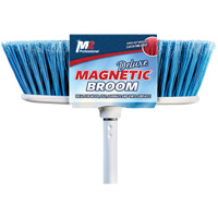 Balai magn&eacute;tique &agrave; t&ecirc;te plate avec manche, pour l'int&eacute;rieur, Longueuer de 48" Quali-T-Solutions