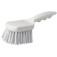 Short Handle Pot Brush, 9" L, Polypropylene Bristles, White Quali-T-Solutions