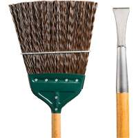 Track & Switch Broom with Heavy-Duty Forged Chisel, Wood Handle, Polypropylene Bristles, 55" L Quali-T-Solutions