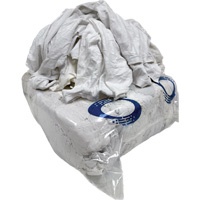 Wiping Rags, Cotton/Fleece, White, 25 lbs. Quali-T-Solutions