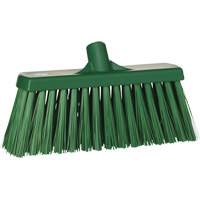 Heavy-Duty Push Broom, Stiff Bristles, 13", Polyester, Green Quali-T-Solutions