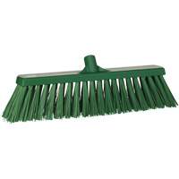 Heavy-Duty Push Broom, Stiff Bristles, 20", Polyester, Green Quali-T-Solutions
